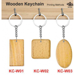 [Keychain] Wooden Keychain - KC-W01, KC-W02, KC-W03